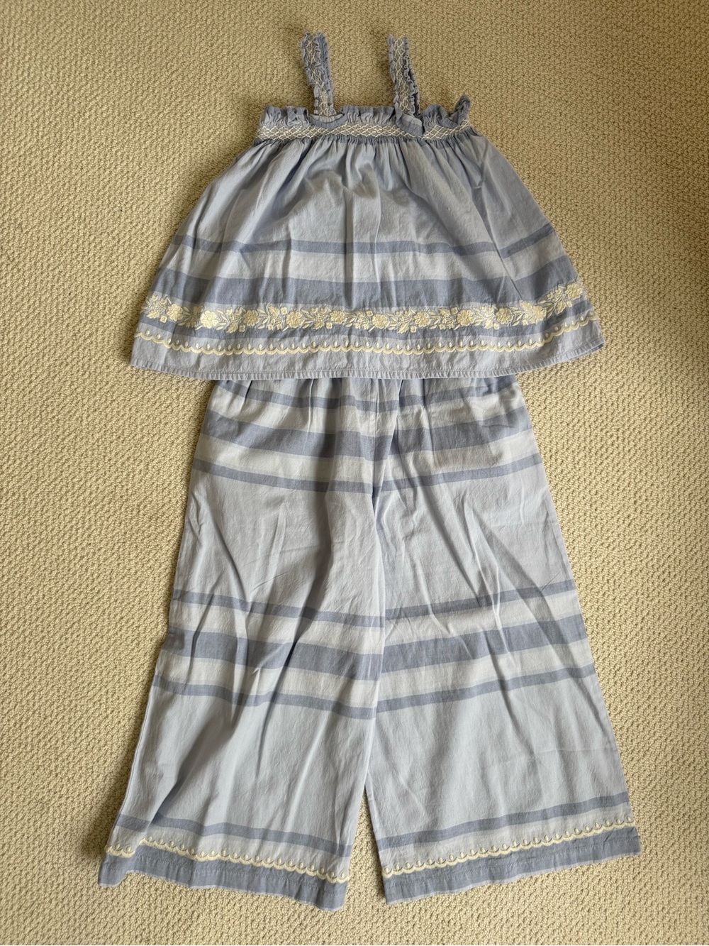 Apolina Adina Trouser Set in Summerhouse Stripe - 7-9Y